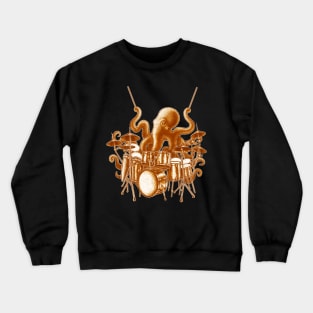 Octopus playing drums Crewneck Sweatshirt